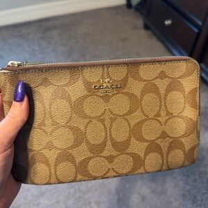 Coach Tan Signature Clutch